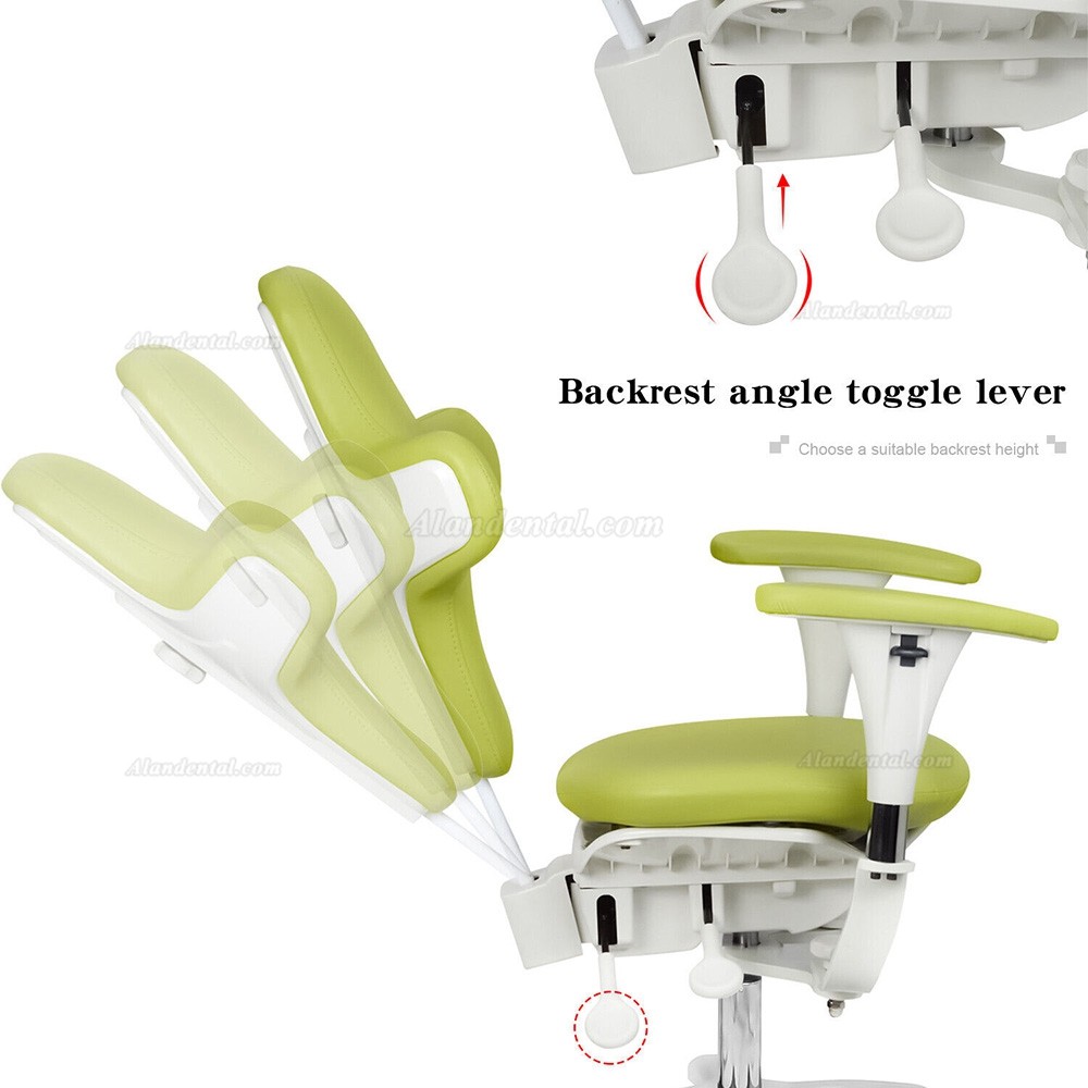 QIYUAN QY-MDS-E3 Dental Microscope Operator Stool Ergonomic Dentist Stool PU Leather Dynamic Seat